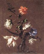 Mario Dei Fiori Theee Caper Flower,a Carnation,a Bindweed,and a Tulip oil on canvas